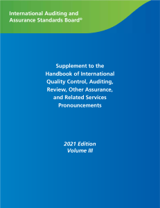 IAASB Handbook Supplement: Audit & Assurance Standards