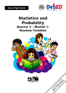 Statistics & Probability Module: Random Variables