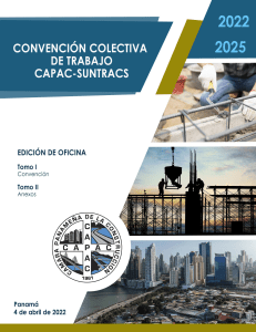 Convenio Colectivo CAPAC-SUNTRACS 2022-2025