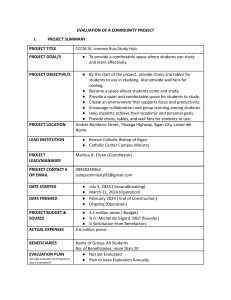 CCCM Study Hub Project Evaluation Report