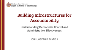 Accountability Infrastructures: Democratic Control & Effectiveness