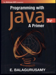 Programming with Java: A Primer Textbook