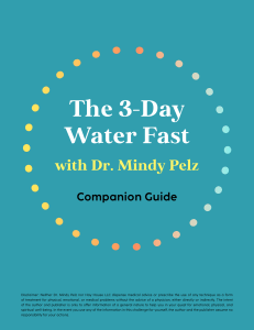 3-Day Water Fast Companion Guide by Dr. Mindy Pelz