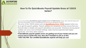 Fix QuickBooks Payroll Update Errors 15XXX Series