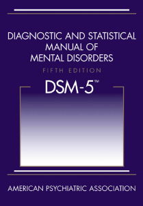 DSM-5: Diagnostic and Statistical Manual of Mental Disorders