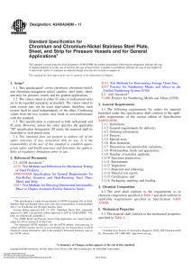 Stainless Steel Plate Standard Specification