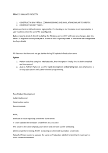 Process Simulation & Server Issues: Technical Document