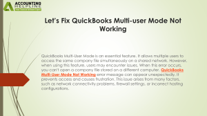 Fix QuickBooks Multi-User Mode Not Working