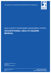 Occupational Health Hazard Manual