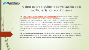 QuickBooks Multi-User Error Fix Guide