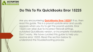 Fix QuickBooks Error 15225: Troubleshooting Guide