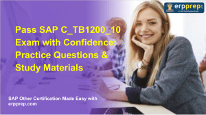 SAP C_TB1200_10 Practice Exam & Study Materials