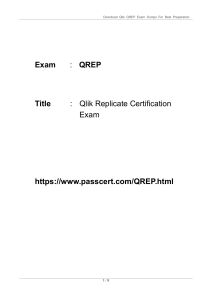 Qlik Replicate Certification Exam Dumps