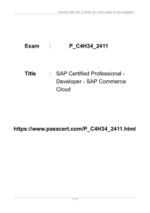 SAP P_C4H34_2411 Exam Dumps: SAP Commerce Cloud Prep