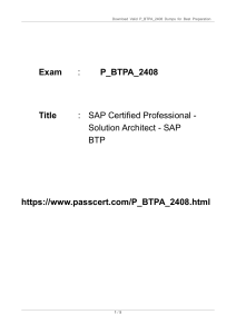 SAP BTP P_BTPA_2408 Exam Dumps