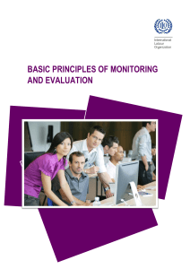 Monitoring & Evaluation Principles for Youth Employment Programs