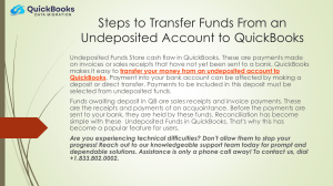 Transfer Funds from Undeposited Account to QuickBooks