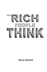 How Rich People Think: Mindset for Wealth