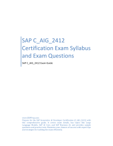 SAP C_AIG_2412 Certification Exam Guide