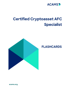 Cryptoasset AFC Specialist Flashcards