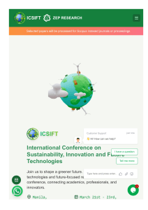 ICSIFT Conference: Sustainability, Innovation & Future Tech