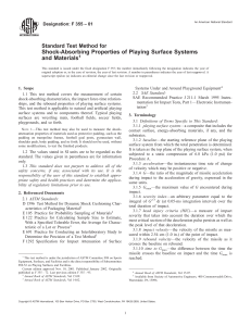 Shock Absorption Test Method for Playing Surfaces