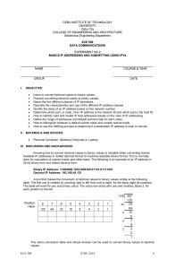 IP Addressing & Subnetting Lab Experiment