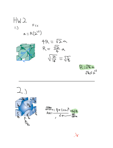 Exercícios de Física: Estruturas Cristalinas FCC
