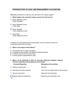 Cost & Management Accounting Exam Questions