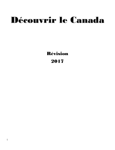 Découvrir le Canada : Révision 2017