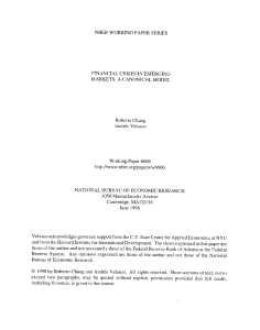 Financial Crises in Emerging Markets: A Canonical Model