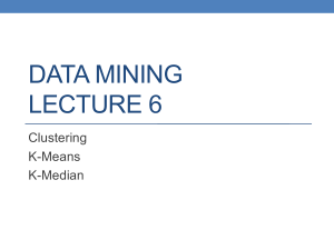 Data Mining Clustering: K-Means & K-Median