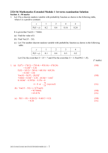 S6 Math Extended Module 1 Exam Solution