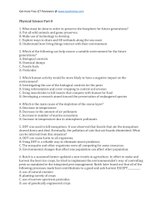 Physical Science Practice Test: Environmental Issues