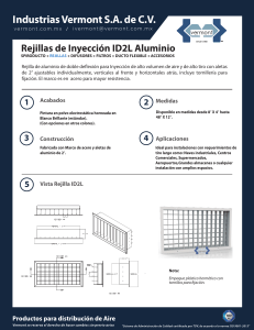 Rejillas de Inyección ID2L Aluminio - Industrias Vermont