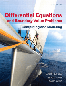 Differential Equations & Boundary Value Problems Textbook