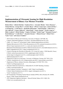 Ultrasonic Sensing for Binary Gas Mixture Measurement