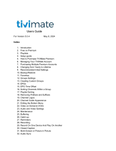 TiViMate User Guide: Setup, Premium, and Customization