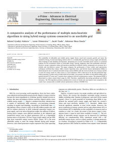 Hybrid Energy System Optimization with Meta-Heuristics