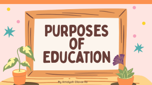 Purposes of Education Presentation