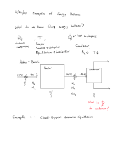 Energy Balances Lecture Notes: Haber-Bosch Example