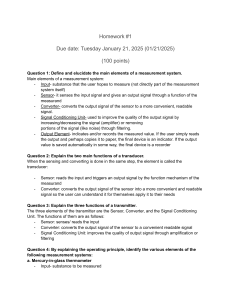 Measurement Systems Homework Assignment