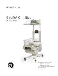 GE Giraffe OmniBed Service Manual