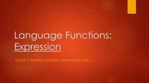 Language Functions: Expression