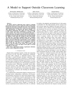 Game-Based Learning Model for Outside Classroom Learning