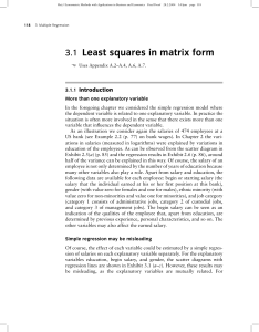 Multiple Regression & Least Squares in Econometrics