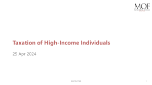 Singapore Taxation of High-Income Individuals