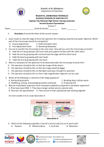 Science 7 Exam: Cell Biology, Ecology