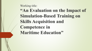 Simulation Training Impact in Maritime Education