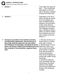 Philippine Penal Code Articles 1-10